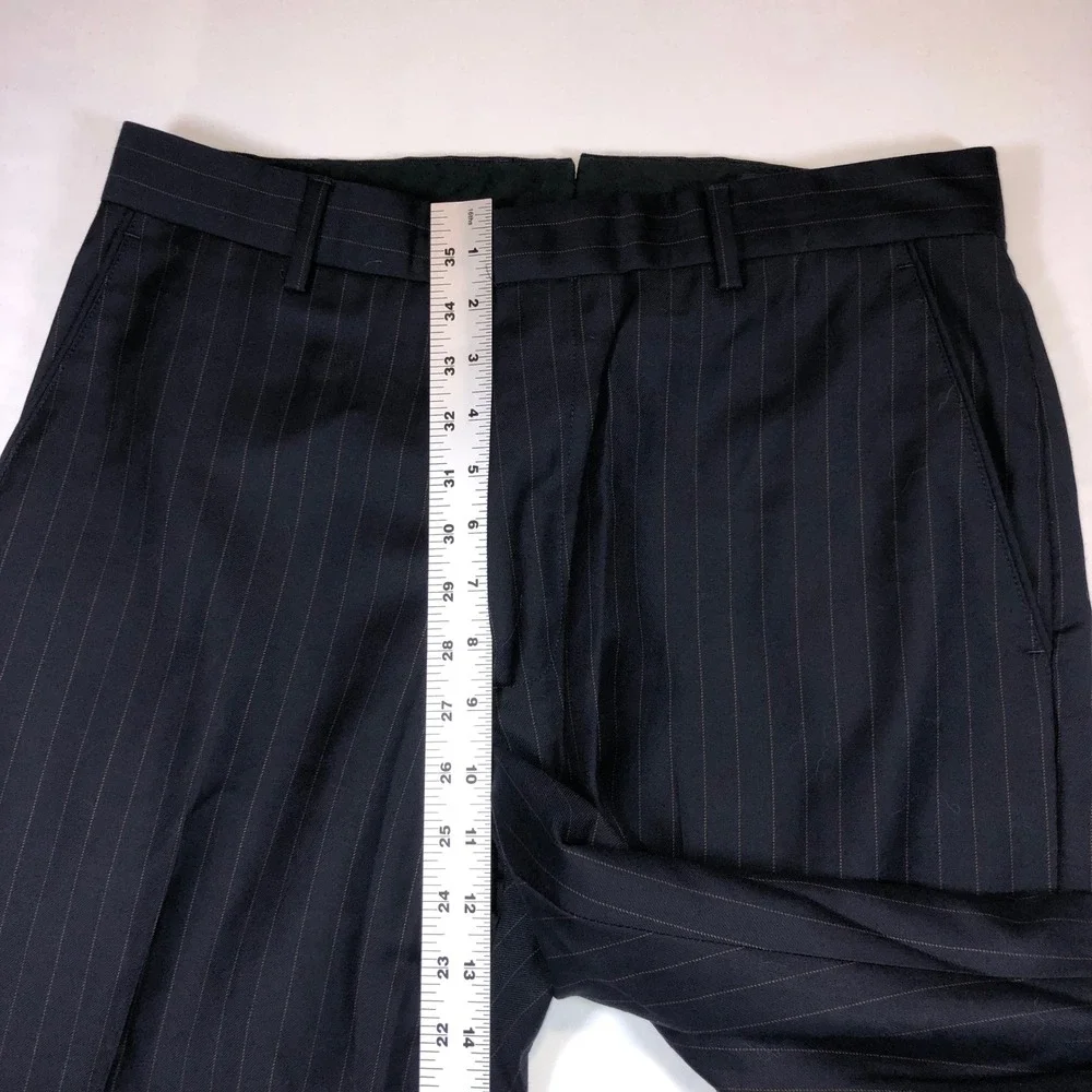 Banana Republic Modern Suit Navy Blue Pinstripe 100% Wool 32x30 Mens 2 Piece